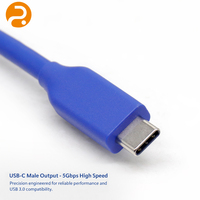 Cable USB3.0/USB-C blindado 2 en 1 de alta velocidad 5Gbps ROMTRONIC, longitud personalizada para PC, robots y dispositivos médicos, mercado estadounidense/europeo