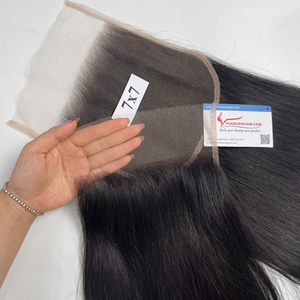 Pas cher prix HD dentelle vendeur en gros HD dentelle fermeture frontale 100% cheveux humains délié naturel meilleure qualité cheveux vietnamiens - Product Image 1