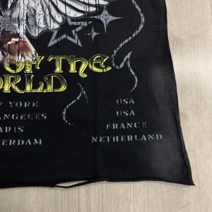 Camiseta negra de manga corta para hombre de ROUGHPLAY, camiseta de verano informal con estampado Tour Of The World, estilo callejero - Product Image 3