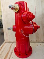   Hydrant d'incendie à corps humide de type américain DN150 avec sortie de tuyau de 2,5 pouces et raccord de pompe de 4,5 pouces