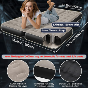 Pompe électrique de lit de voiture gonflable de surface de flocage de fond d'Oxford extra-épais de matelas d'air de <span class=keywords><strong>camping</strong></span> moderne pour le coffre arrière portatif - Product Image 2