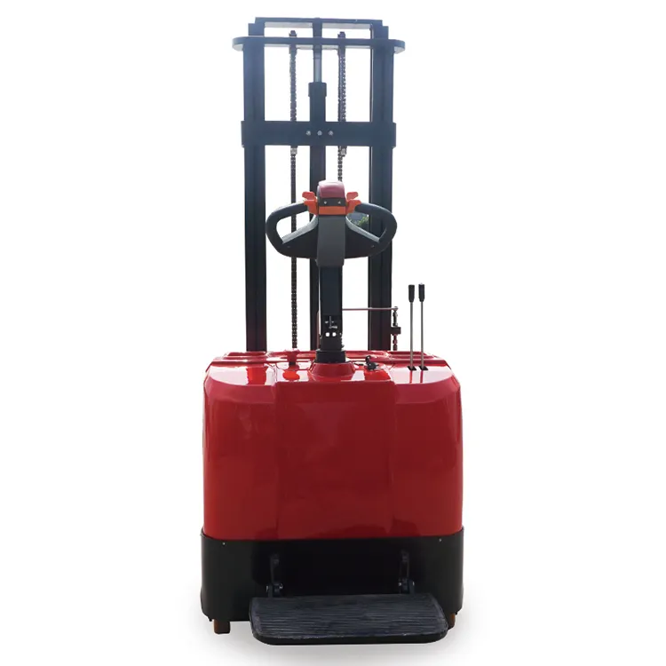 1000kg tam elektrikli palet istifleyici depo fork lift kaldırma yüksekliği 1600mm ile