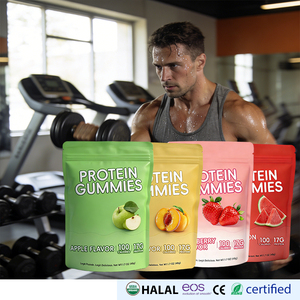 סוכריות גומי עשירות בחלבון, חלאל וכשרות, סוכריות גומי עם מלטונין, ביוטין, קריאטין, חלבון מי גבינה בטעם אבטיח - Product Image 1