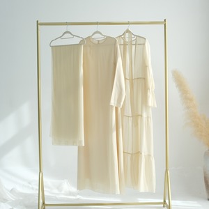 Cardigã Aberto Elegante com Renda Estilo Turco do Oriente Médio Dubai, <span class=keywords><strong>Tie</strong></span> Dye Respirável, Moda Muçulmana Feminina, Abaya Modesta - Product Image 6