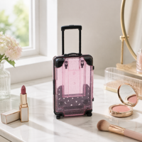 PD TOYS Boîte de rangement mini valise roulante en plastique ABS recyclable, forme unique pour bonbons, cosmétiques, bijoux, collations - Jouet