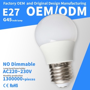 หลอดไฟ LED Yongze G45 ขั้ว E27 แรงดันไฟฟ้า AC220~240V ไม่สามารถหรี่แสงได้ สีขาว โคมพลาสติก Ra80 CRI ประหยัดพลังงาน ได้รับการรับรองมาตรฐาน CE 20000 ชั่วโมง - Product Image 1