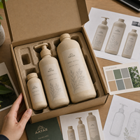 Envase de Papel Personalizado de 1000 ml para Gel de Ducha y Champú, Reciclable, Biodegradable, Ecológico, Sostenible, de Fibra Vegetal, Directo de Fábrica