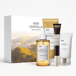 Etiqueta privada 4 Uds productos para el cuidado de la <span class=keywords><strong>piel</strong></span> Centella Mucin colágeno limpiador facial suero crema hidratante Facial conjunto de cuidado de la <span class=keywords><strong>piel</strong></span> - Product Image 1