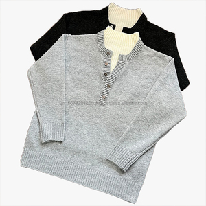 Suéter de Cuello Medio Alto para Hombre, Invierno, Personalizable, Tejido Grueso, Marca de Moda, Estilo Old Money, Diseño de Camisa Tejida - Product Image 4