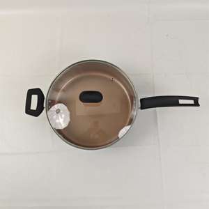 Sartén <span class=keywords><strong>Jumbo</strong></span> de cocina <span class=keywords><strong>antiadherente</strong></span> de acero al carbono de diseño moderno con tapa de vidrio Sartén de chef lista para Gas y inducción - Product Image 3