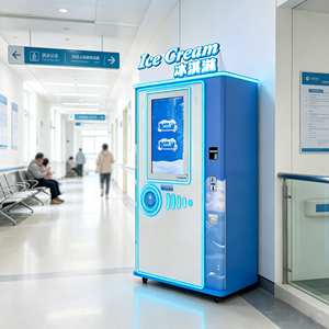 Máquinas Expendedoras de Helados Robóticas para Pedidos al por Mayor, 16 Sabores, Capacidad para 100 Vasos, con Lector de Tarjetas de Crédito, Máquina Expendedora de Helados de China - Product Image 1