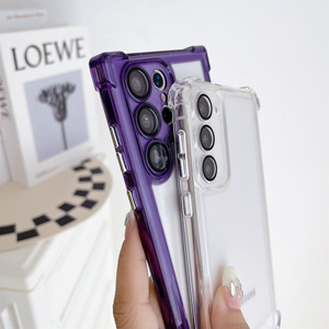 Mới đến chống sốc bảo vệ máy ảnh rõ ràng không gian màu đen trường hợp điện thoại cho Samsung <span class=keywords><strong>Galaxy</strong></span> S25 S24 siêu s23fe S22 cộng với - Product Image 6