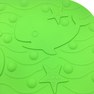 Hot Sale Certiified New Design Green Color Food Grade <b>Bath</b> Mat for Kids Silicone <b>Bath</b> Mat - Product Image 3