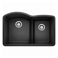 Évier en granit Composite à double bol de cuisine populaire évier en quartz Composite populaire monotrou sans robinet