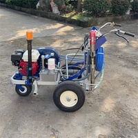 Machine de marquage routier TOPROAD à pulvérisation à froid sans air avec pointeur laser pour lignes de signalisation scolaire