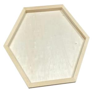 Hexagonal Wooden Craft Set <b>DIY</b> Painting Template Pine Wood Educational <b>Kit</b> For Home Use - Product Image 5