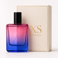 Flacons de parfum en verre rectangulaires 30ml 50ml 100ml vides, étiquette privée, pompe pulvérisatrice, design personnalisé, échantillon gratuit