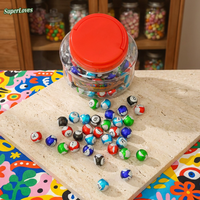 Caramelos de chocolate sólido multicolor con temática de billar, 100 unidades en frasco, dulces para fiestas deportivas, venta al por mayor