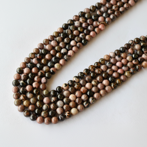 Nouveauté : Perles rondes en rhodonite de qualité supérieure AAA, 8 mm, pour la fabrication de bijoux, exportateur indien, prix du marché raisonnable - Product Image 1