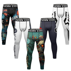 Custom Waistband Men's <strong>Combat</strong> Sports <strong>Leggings</strong> - High-Performance Compression for MMA, BJJ &amp; Fitness Pants - Product Image 1