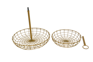 Haute qualité écologique multifonctionnel KD 2 niveaux fil métallique fer <span class=keywords><strong>fruits</strong></span> et légumes <span class=keywords><strong>panier</strong></span> <span class=keywords><strong>de</strong></span> rangement support rond Style d'affichage - Product Image 5