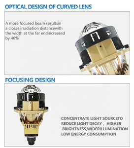 Idison z4sw 3 inch phía trước đèn pha Chùm cao bi chức năng 65W hai tròng Laser đôi thiết kế mini biled bi-led ống kính máy chiếu - Product Image 2