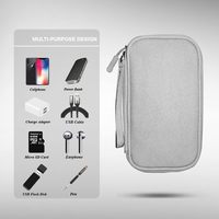 Estuche Organizador de Electrónicos, Bolsa para Cables, Cargador, Estuche de Viaje Resistente a Golpes para Audífonos, Banco de Energía, Disco Duro USB