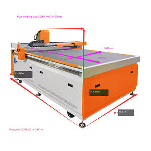 Machine de découpe à lame vibrante à plat automatique numérique pour <span class=keywords><strong>mousse</strong></span> EVA/EPE, feutre, fibre de carbone, contrôle PLC/CNC, haute précision - Product Image 4