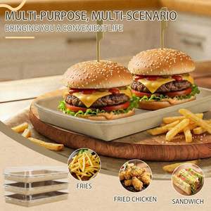 Contenants alimentaires à emporter, bols jetables de 24,4 oz (720 ml) en papier kraft avec couvercle, boîtes à emporter - Product Image 2