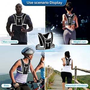 Logo réfléchissant Design Viceras Running Hydratation Gilet Sports Training and Running Athletic Chest Running Vest Bag Phone Holder - Product Image 3