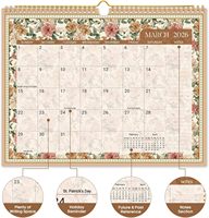 Calendrier 2026, calendrier mural sur 18 mois, du janvier 2026 au juin 2027, 11,5" x 14,7", grand calendrier mensuel avec spirale double