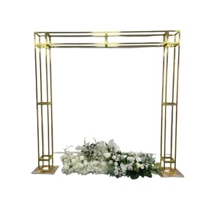 New Wedding Gold-plated Screen Background <b>Frame</b> Iron Art Golden <b>Arch</b> square Scene Decorative Props Flower <b>Frame</b> - Product Image 5