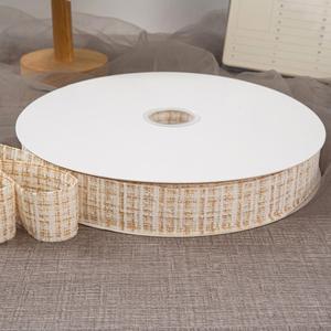 Ruban en tweed texturé double face de haute qualité et luxueux de 2,5 cm pour l'embellissement des vêtements, 50 yards/rouleau - Product Image 5