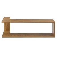 Étagère murale d'angle en bois en zigzag, étagères flottantes d'angle orange antique avec support mural flottant caché