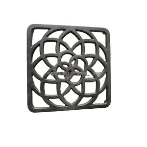 Siyah dökme demir trivet metal mat kare pot taban standı preseasoned pişirme trivet