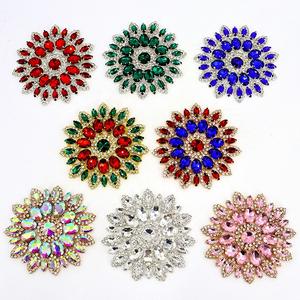 ファッションSew on Crystal ABフラワーラインストーンガラスアップリケフラットバックダイヤモンドストラスソーイングクロークリスタルストーン - Product Image 1