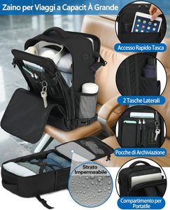 KLOSTAIN Zaino Ryanair 40x20x25, Bolsa de Viaje Aérea, Equipaje de <span class=keywords><strong>Mano</strong></span> 20L, Bolsa de Cabina para Hombre y Mujer, Trabajo, Senderismo, Escuela - Product Image 4