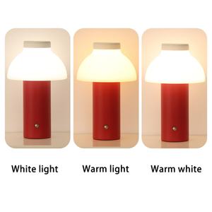 Lampe de table en métal rechargeable par USB C, lampe de bureau en cuir PE, lampe de chevet décorative pour chambre à coucher - Product Image 6