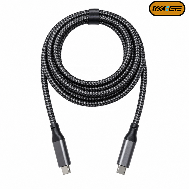 240W USB C to USB C Cable 20Gbps Data Transfer E-Marker Chip Nylon Braided Type C Fast Charging for Phone Laptop Computer