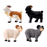 Miniatur-Merino-Schaf-Figuren Realistische Bauernhof-Tierfiguren Plastik-Schaf-Spielzeuge für Geburtstag Weihnachten Geschenk