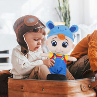 7800 Adorable dessin animé doux porter chapeau bébé petits garçons en peluche câlin poupée avec de grands yeux pour enfants cadeau d'anniversaire petits garçons poupée