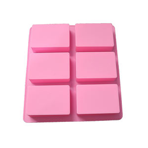 Molde de silicona para jabón personalizado, molde rectangular para hornear de <span class=keywords><strong>6</strong></span> agujeros, molde para pastel, galleta, molde de Chocolate para artesanía casera - Product Image 4