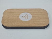 GSC Logotipo personalizado NFC Wood Porter Tag 13,56 Mhz WiFi Tag Walnut NFC WiFi Connect Sign para Hotel
