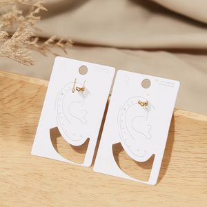 Orecchini a clip singoli con ali, tono oro e argento, per donna, gioielli alla moda - Product Image 3