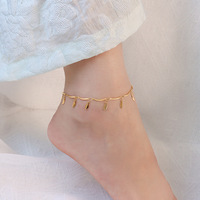 Chevillère en acier titane de style européen et américain, haut de gamme, simple, motif feuille, design de niche, pour femme, avec personnalité