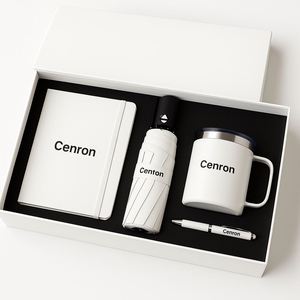 Set de Regalo 4 en 1 con Logotipo Personalizado: Cuaderno A5, Taza Aislada, Paraguas Automático y Bolígrafo Metálico |   Caja de Bienvenida Ejecutiva - Product Image 2