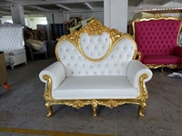 Canapé Cœur Élégant, Causeuse en Forme de Cœur, Structure Robuste, Chaises Trône Haut de Gamme pour Mariages, Banquets et Location de Fêtes