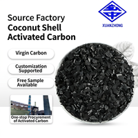 Charbon actif granulaire de coque de noix de coco à haute teneur en iode pour le traitement de l'eau potable, certifié ISO 9001