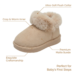Nuovi Stivaletti <span class=keywords><strong>Invernali</strong></span> per Neonati con Suola Morbida, Comodo Colletto in Pelliccia Sintetica, Scarpe da Neve per Bambini, Flessibili e Antiscivolo, Prime Scarpe da Camminata per Neonati - Product Image 2