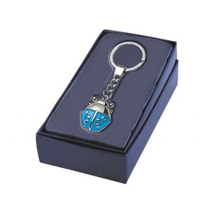 Llavero de metal con colgante de mariquita azul para llaves y bolsos - Product Image 3